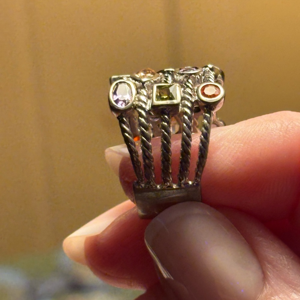 Multi-Stack Sterling Silver Gemstone Ring - Nfs - image 5